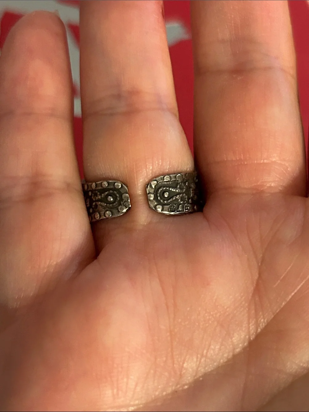 Antique Yemenite Filigree Genuine Turquoise Silver Ornate Ring